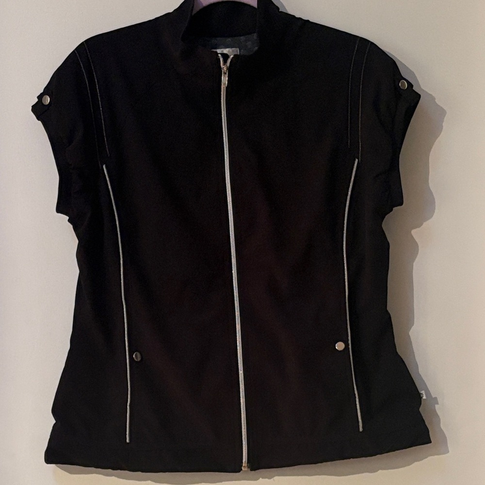 Energy by Chico’s Black Women's Zip-Up Vest